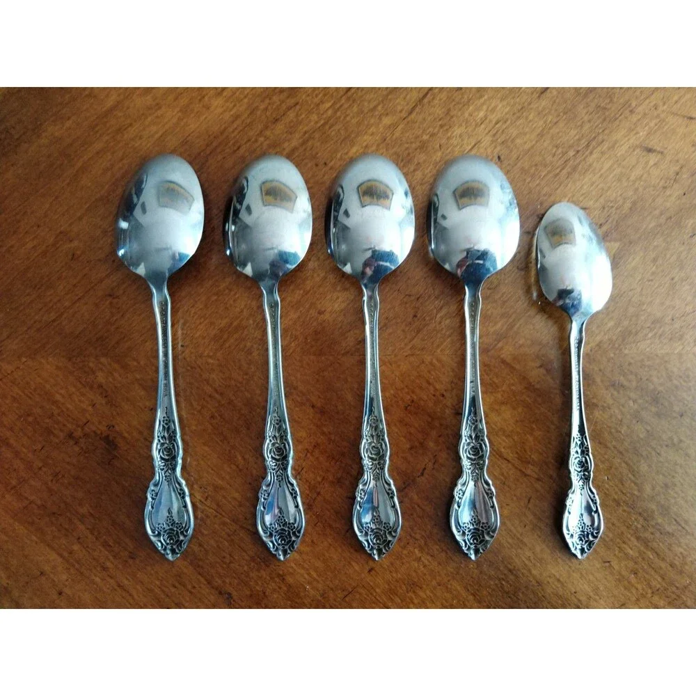 Mixed Lot 5x Oneida Wordsworth Table Soup Spoon 6.8
